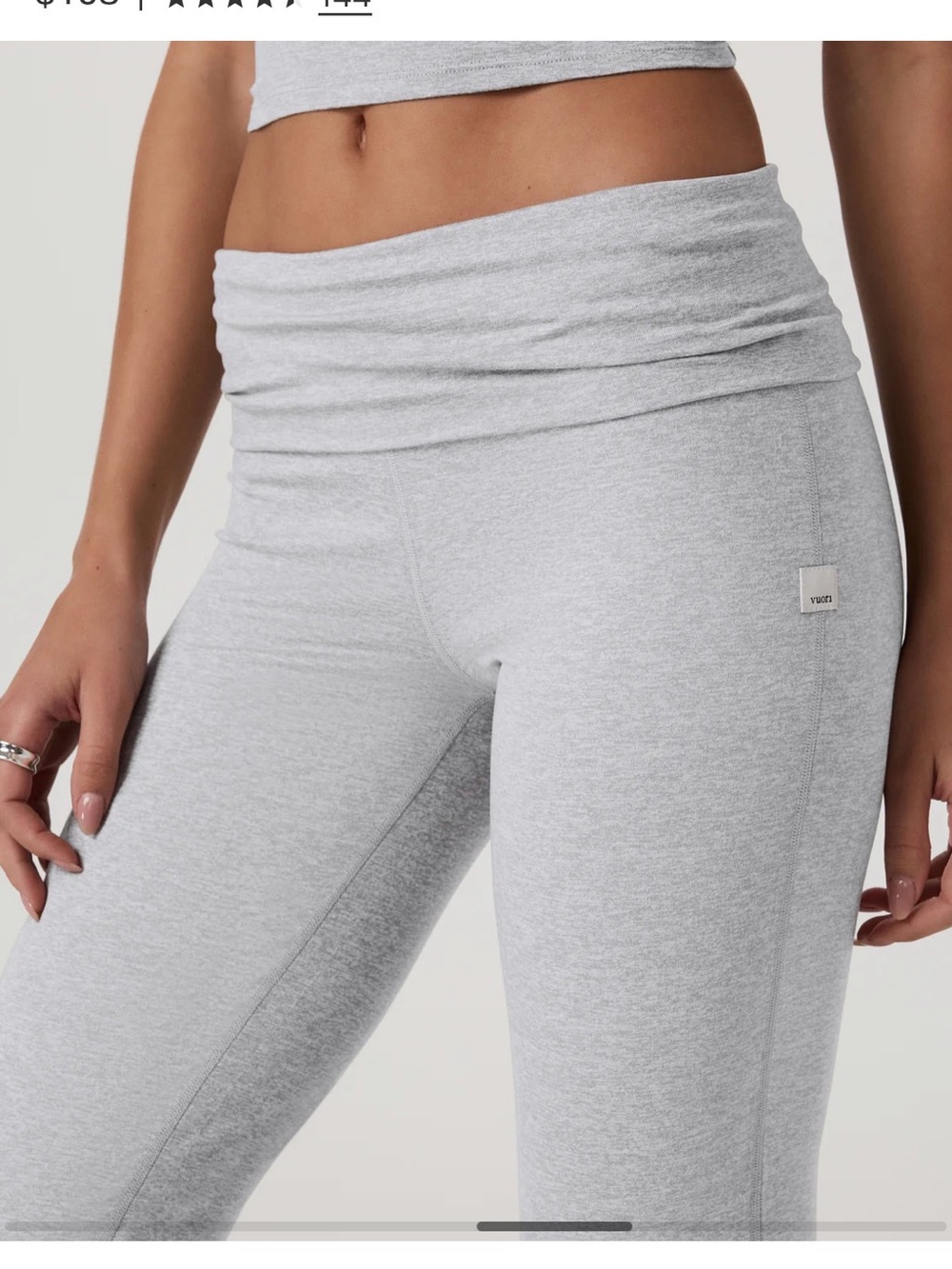 Halo Foldover Pant Set - Light Gray Lounge Set - Picture 2 of 4